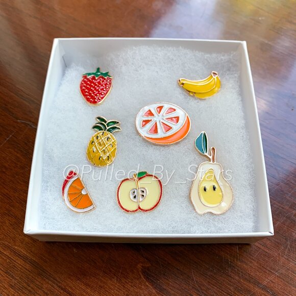 7-Piece Fruit Medley Enamel Pin Set - Brand-New! - Picture 14 of 15